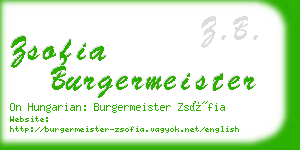 zsofia burgermeister business card